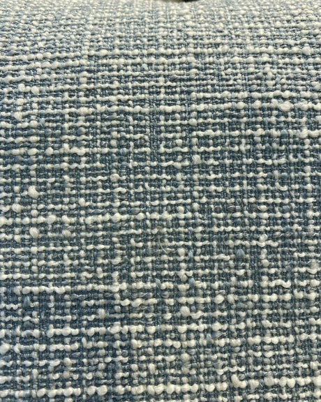 Rhapsody Blue Sky Latex Backed Chenille Tweed Upholstery Fabric - Sky Blue/Off White Beige Tweed, 55" Width (1 Yard)