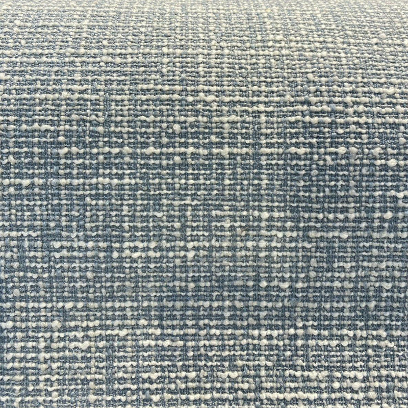 Rhapsody Blue Sky Latex Backed Chenille Tweed Upholstery Fabric - Sky Blue/Off White Beige Tweed, 55" Width (1 Yard)