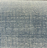 Rhapsody Blue Sky Latex Backed Chenille Tweed Upholstery Fabric - Sky Blue/Off White Beige Tweed, 55" Width (1 Yard)