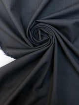 Wool Checked Blue Fabric