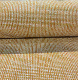 Rhapsody Chenille Upholstery Fabric - Tangerine Orange, Beige Off-White, Textured Tweed Feel, 55" Width (1 Yard)