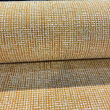 Rhapsody Chenille Upholstery Fabric - Tangerine Orange, Beige Off-White, Textured Tweed Feel, 55" Width (1 Yard)