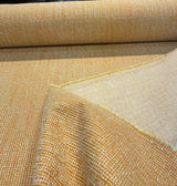 Rhapsody Chenille Upholstery Fabric - Tangerine Orange, Beige Off-White, Textured Tweed Feel, 55" Width (1 Yard)