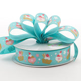 Ice Cream Grosgrain Ribbon - Aqua 7/8 '' X 10 yd - Aqua Color 1 / ROLL