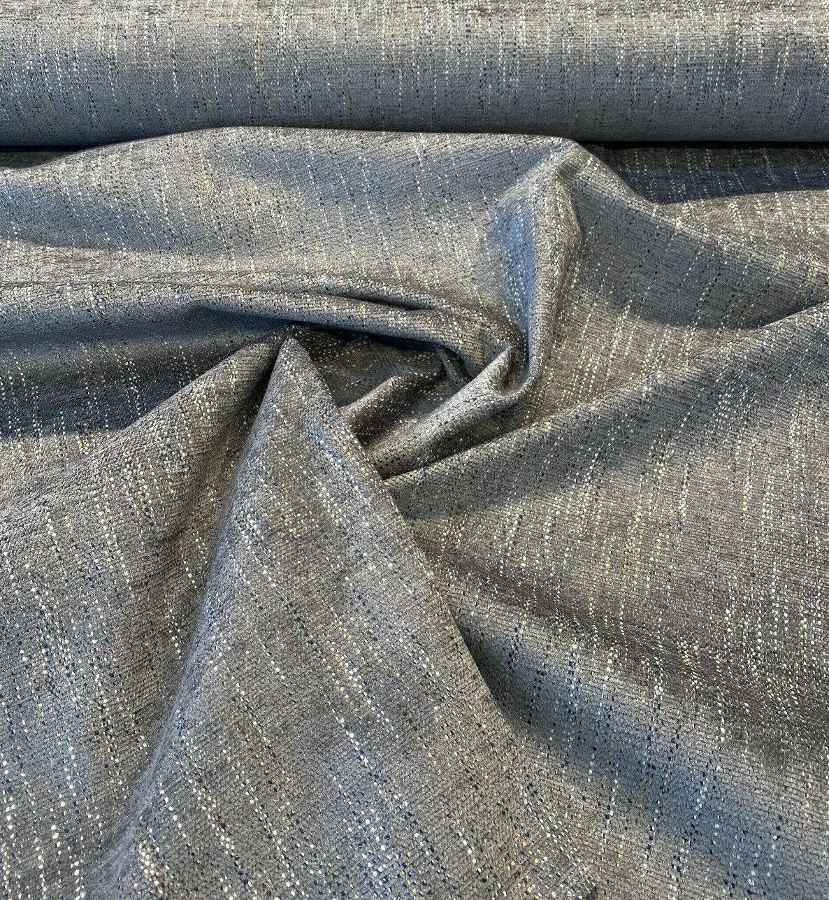 Barrow M10793 Chenille Fabric - Gray Blue, 57" Width (1 Yard)