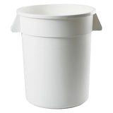Winco White Heavy Duty Round Trash Can, 20 Gallons