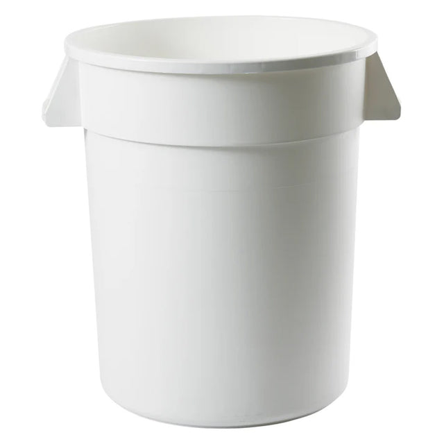 Winco White Heavy Duty Round Trash Can, 20 Gallons