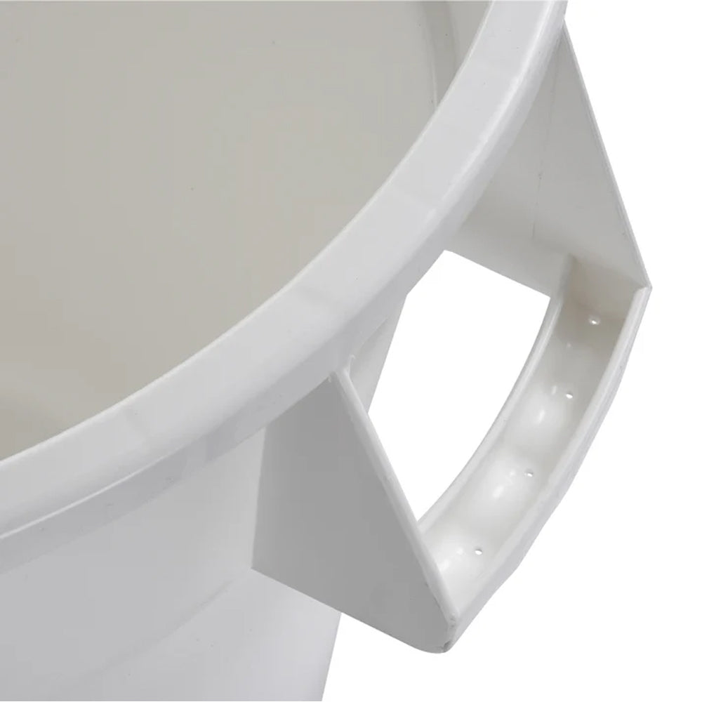 Winco White Heavy Duty Round Trash Can, 20 Gallons