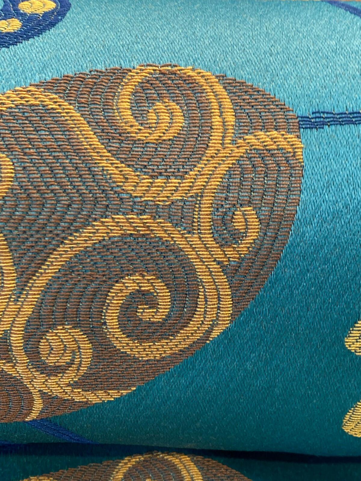 Cultivate Barrow Jacquard Fabric - Teal Floral, 13-1/2" Horizontal Repeat, 13-7/8" Vertical Repeat (1 Yard)