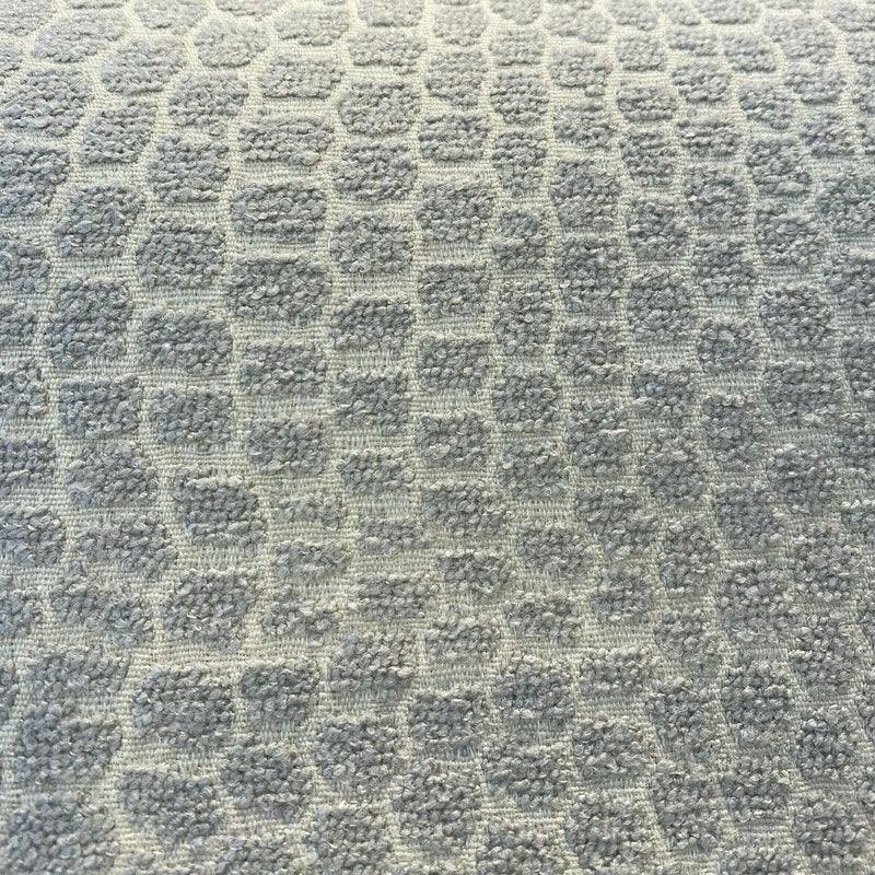Hedley Silver Barrow Chenille Upholstery Fabric - Silver With Off White Background, 56" Width (1 Yard)