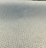 Hedley Silver Barrow Chenille Upholstery Fabric - Silver With Off White Background, 56" Width (1 Yard)