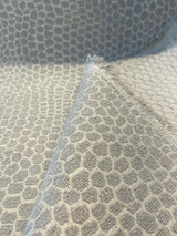 Hedley Silver Barrow Chenille Upholstery Fabric - Silver With Off White Background, 56" Width (1 Yard)