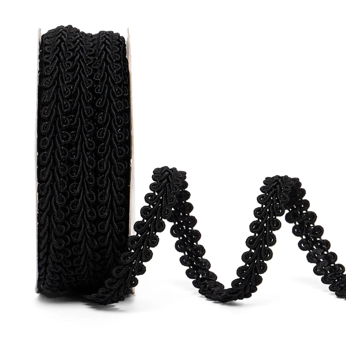 Gimp Braid Trim – Black, 5/8'' x 10 Yards (1 Roll)