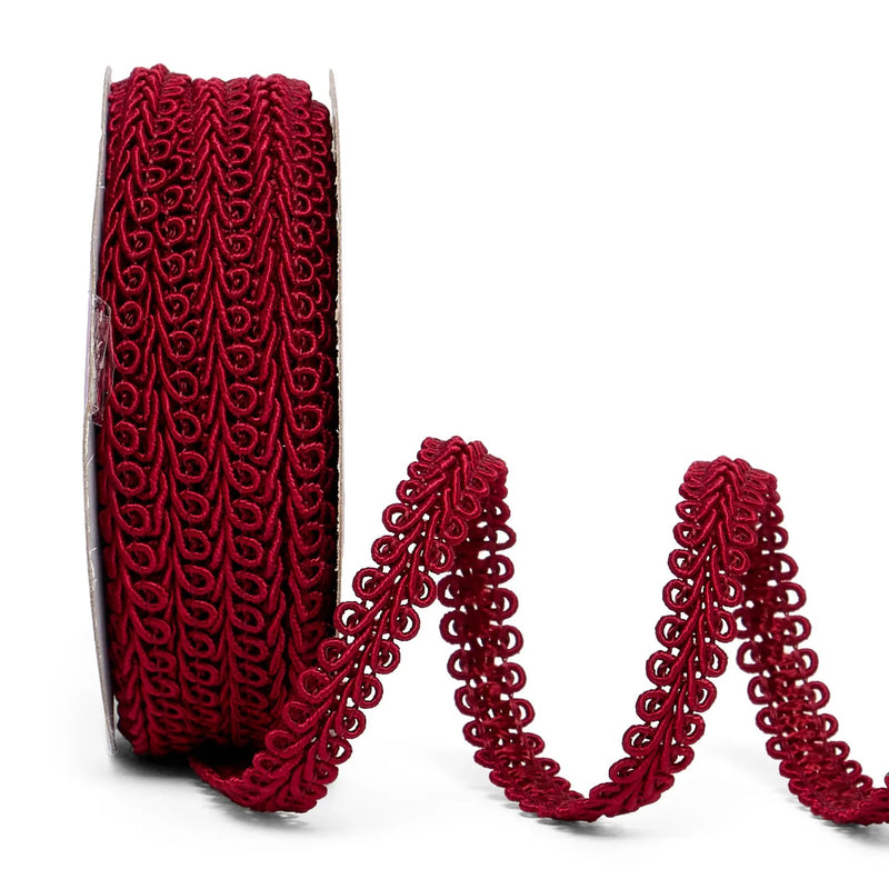 Gimp Braid Trim – Wine, 5/8'' x 10 Yards (1 Roll)