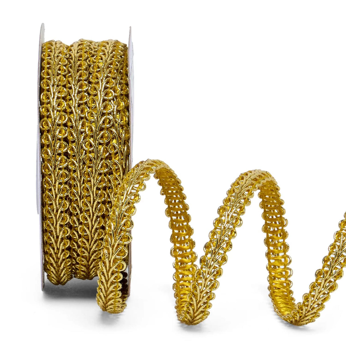Gimp Braid Trim – Metallic Gold, 3/8'' x 10 Yards (1 Roll)