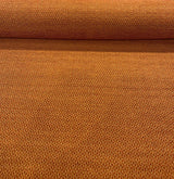 Whalehead Lacquer Rustic Barrow Chenille Upholstery Fabric - Rustic Orange With Gold Design, 56" Width (By The Yard)