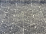 Talocan Geometric Latex Backed Polyester Fabric - Onyx Black And Off White Geometric, 57" Width (By The Yard)