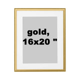 Elegant Gold Frame, 16x20" Hang Horizontally or Vertically