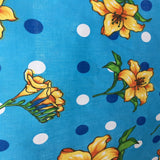 Poly Cotton Floral Polka Dot Fabric