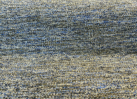 Chubby Cheeks Blue Capri Soft Tweed Chenille Polyester Fabric - Blue, Off-White, Brown Hints Of Black, 56" Width (1 Yard)