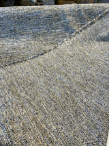 Chubby Cheeks Blue Capri Soft Tweed Chenille Polyester Fabric - Blue, Off-White, Brown Hints Of Black, 56" Width (1 Yard)