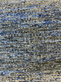 Chubby Cheeks Blue Capri Soft Tweed Chenille Polyester Fabric - Blue, Off-White, Brown Hints Of Black, 56" Width (1 Yard)