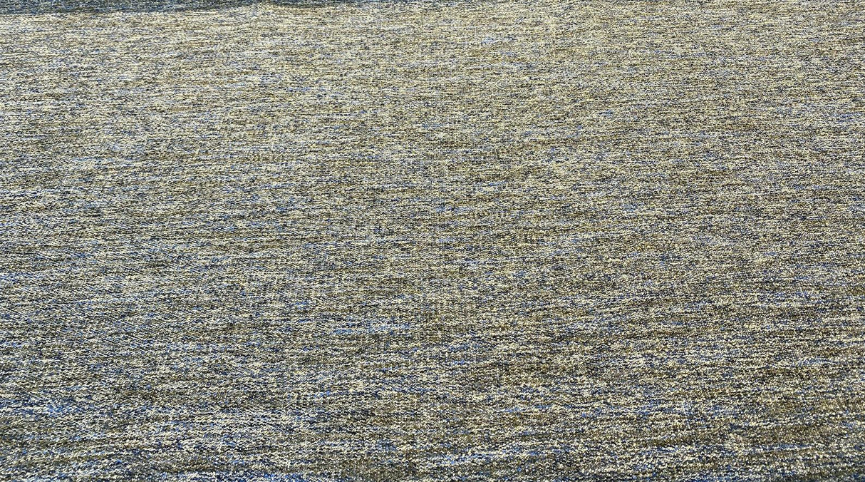 Chubby Cheeks Blue Capri Soft Tweed Chenille Polyester Fabric - Blue, Off-White, Brown Hints Of Black, 56" Width (1 Yard)