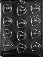 Hearts With "Love" Chocolate Mold - LPV005