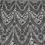 Embroidered Chantilly Lace Fabric with Eyelash Scallop