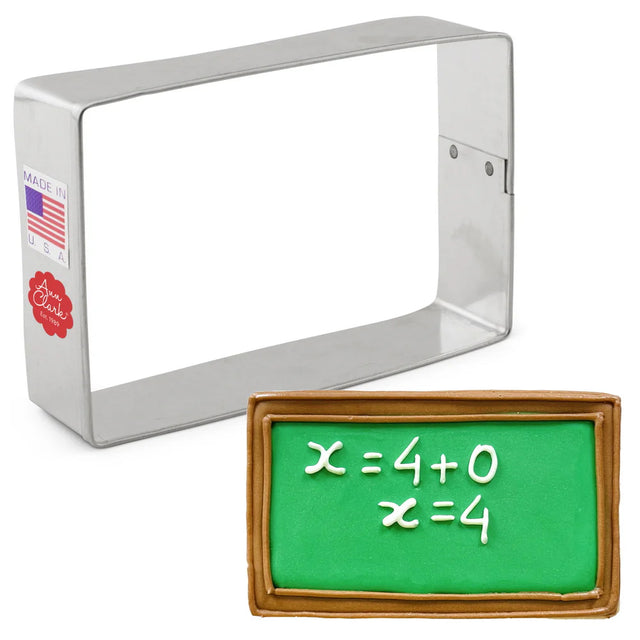 Ann Clark Rectangle Tinplated Cookie Cutter, 3-7/8" x 2-5/8"
