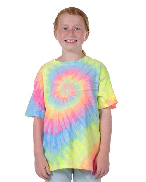 Youth Multi-Color Spiral Tie-Dyed T-Shirt