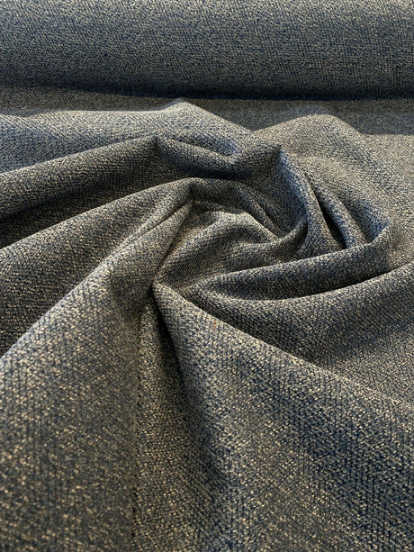 Modest Granite Brown Chenille Backed Upholstery Fabric - Granite Brown With Black Background, 58" Width (1 Yard)