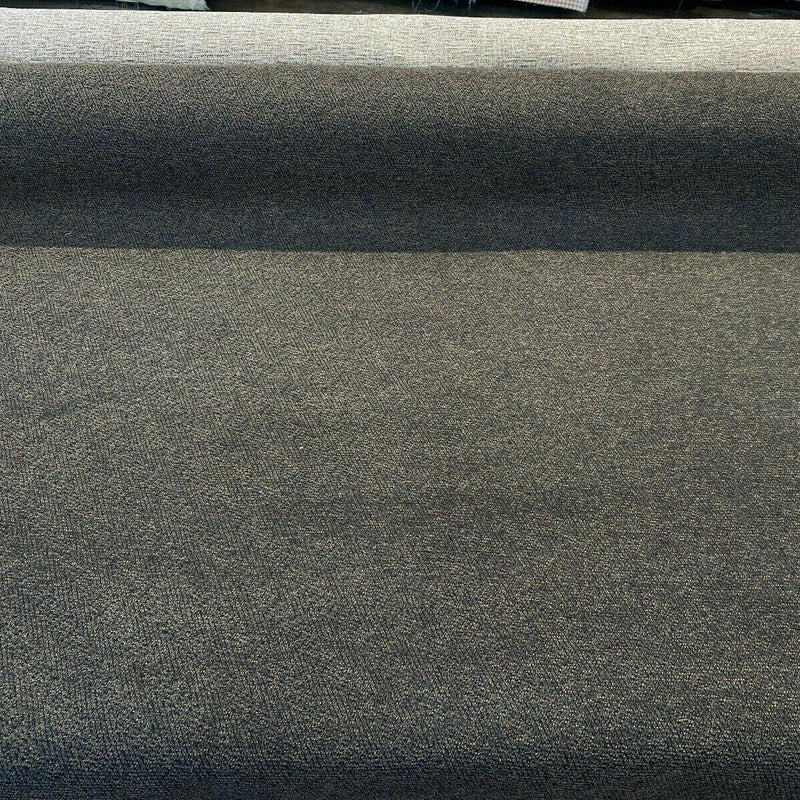 Modest Granite Brown Chenille Backed Upholstery Fabric - Granite Brown With Black Background, 58" Width (1 Yard)