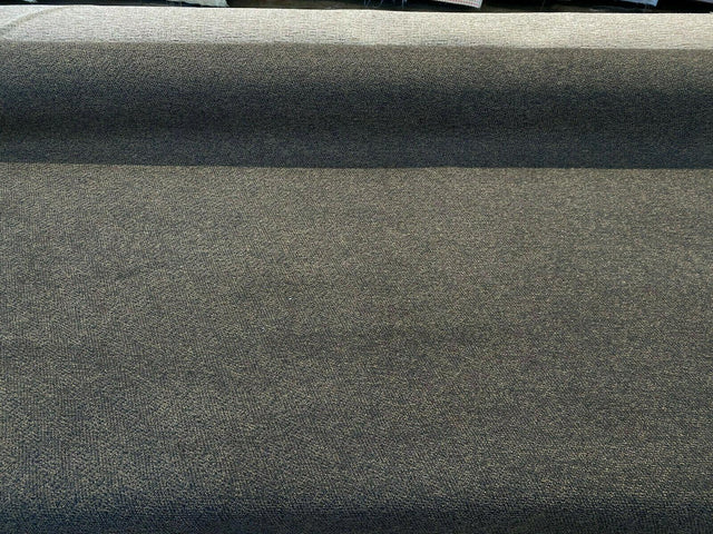Modest Granite Brown Chenille Backed Upholstery Fabric - Granite Brown With Black Background, 58" Width (1 Yard)