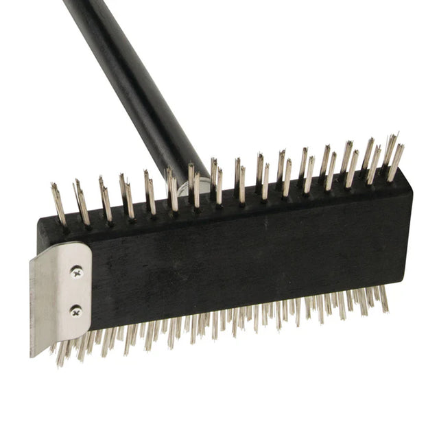 Winco Two Sided Wire Brush, 30" Handle