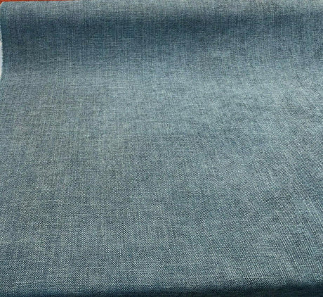 Eko Spruce Blue Green Italian Performance Chenille Fabric - Spruce Blue Green, 56" Width (1 Yard)