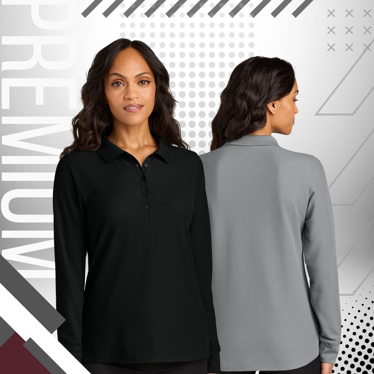 Port Authority® Women’s Wearever Signature Pique Long Sleeve Polo