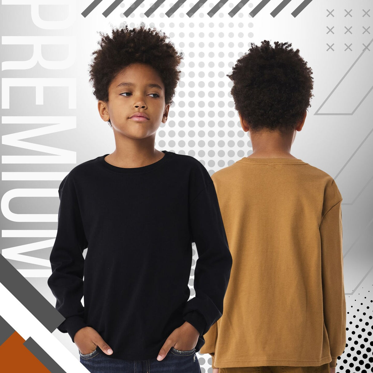 BELLA+CANVAS® Youth 6-Ounce Heavyweight Long Sleeve Tee