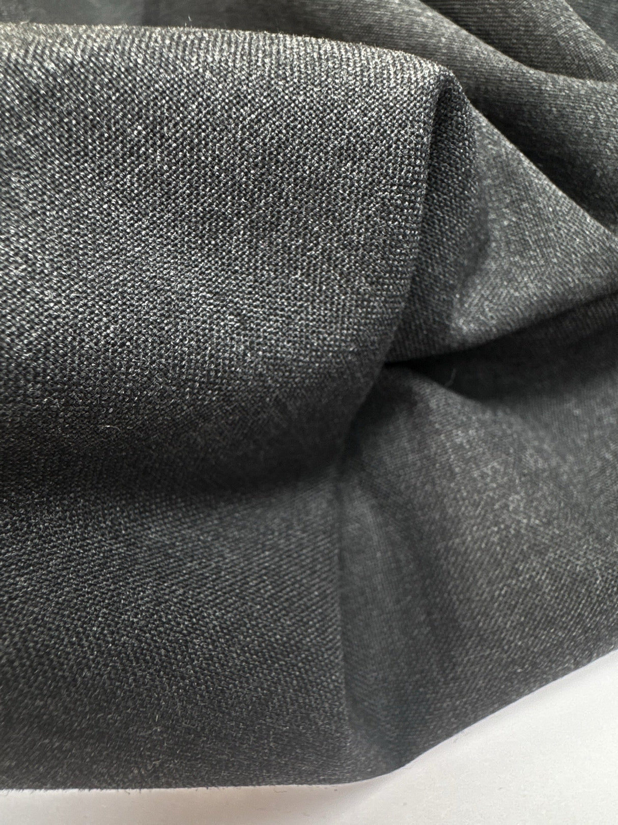 Polyester Wool Gabardine Melange Gray