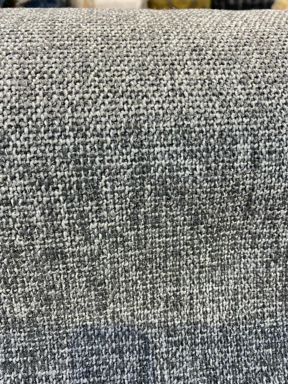 Callamezzo Tech Metal Chenille Basketweave Upholstery Fabric - Metal Basketweave, 61" Width (1 Yard)