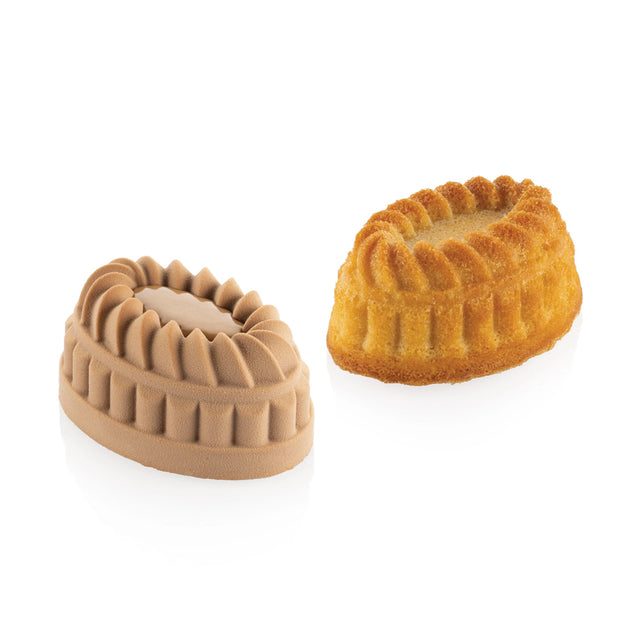 Silikomart PLEIN COEUR OVAL 145 Silicone Oval Mold, 6 Cavities