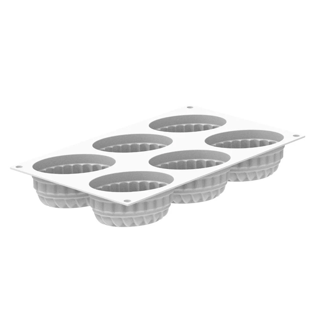 Silikomart PLEIN COEUR OVAL 145 Silicone Oval Mold, 6 Cavities