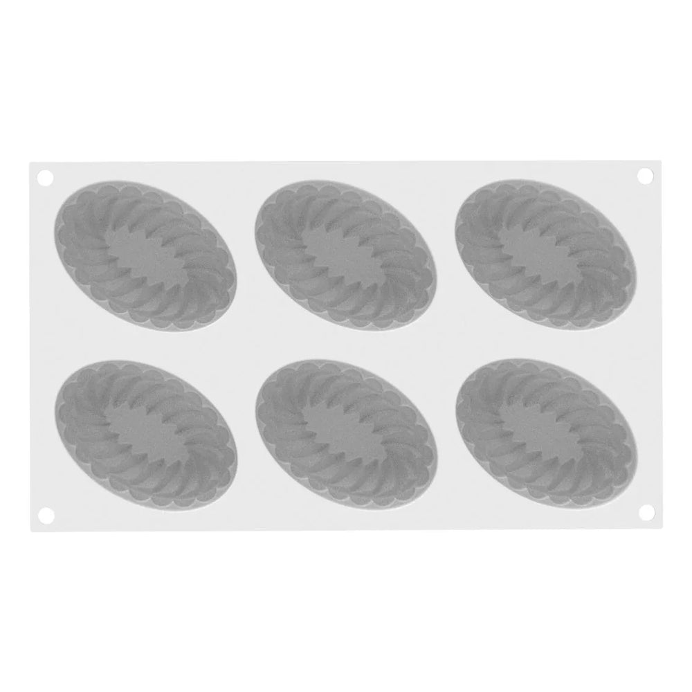 Silikomart PLEIN COEUR OVAL 145 Silicone Oval Mold, 6 Cavities