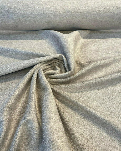 Yeti Grey Fog Italian Premium Soft Chenille Fabric - Fog Gray, Upholstery Fabric, 56" Width (By The Yard)
