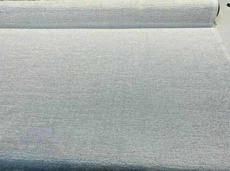 Yeti Ecru White Italian Premium Soft Chenille Upholstery Fabric - Ecru White, 56" Width (1 Yard)