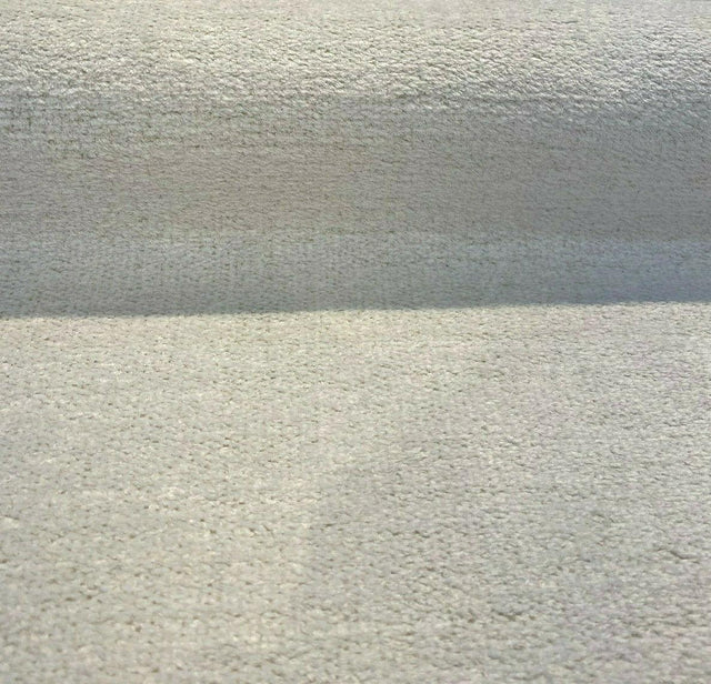Yeti Ecru White Italian Premium Soft Chenille Upholstery Fabric - Ecru White, 56" Width (1 Yard)