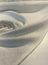 Yeti Ecru White Italian Premium Soft Chenille Upholstery Fabric - Ecru White, 56" Width (1 Yard)