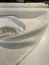 Yeti Ecru White Italian Premium Soft Chenille Upholstery Fabric - Ecru White, 56" Width (1 Yard)