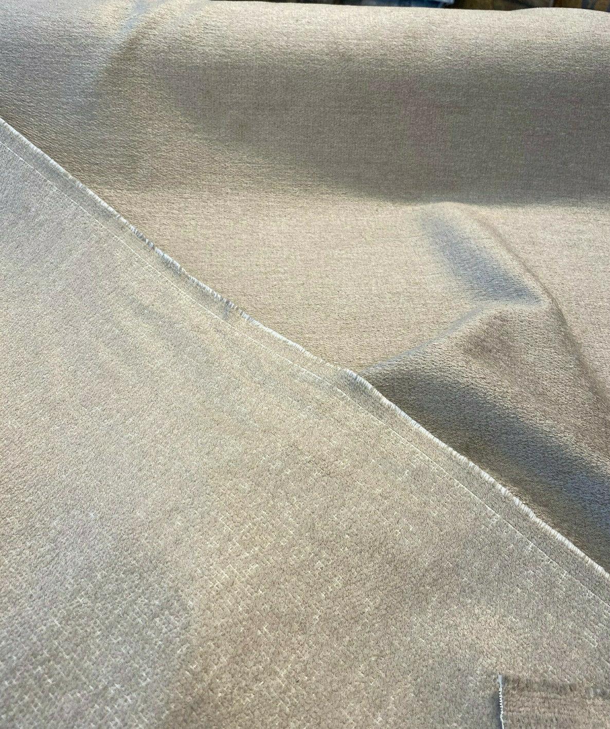 Yeti Sand Beige Italian Premium Soft Chenille Fabric - Sand Beige, 56" Width (1 Yard)