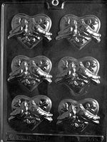 Hearts With Doves Chocolate Mold - LPV016